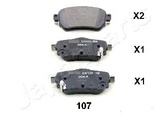 JAPANPARTS pp107af -  Колодки тормозные дисковые задниеие, комплект