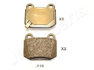 JAPANPARTS pp119af -  Комплект тормозных колодок, дисковый тормоз