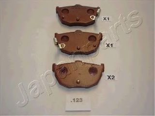 JAPANPARTS pp123af -  Комплект тормозных колодок, дисковый тормоз