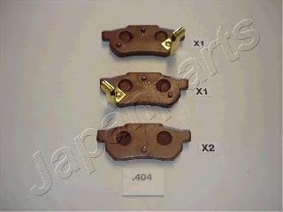JAPANPARTS pp404af -  Комплект тормозных колодок, дисковый тормоз