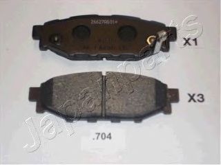 JAPANPARTS pp704af -  Комплект тормозных колодок, дисковый тормоз