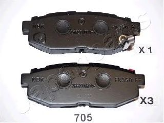 JAPANPARTS pp705af -  Комплект тормозных колодок, дисковый тормоз