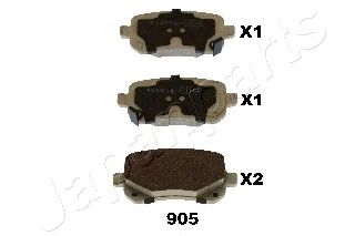 JAPANPARTS pp905af -  Комплект тормозных колодок, дисковый тормоз