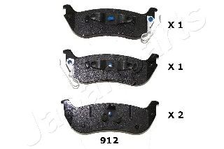 JAPANPARTS pp912af -  Колодки тормозные дисковые задниеие, комплект