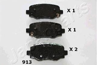 JAPANPARTS pp913af -  Комплект тормозных колодок, дисковый тормоз