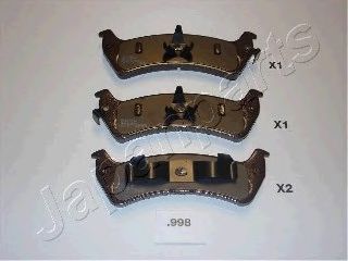 JAPANPARTS pp998af -  Комплект тормозных колодок, дисковый тормоз