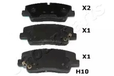 JAPANPARTS pph10af -  Комплект тормозных колодок, дисковый тормоз