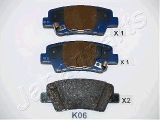 JAPANPARTS ppk06af -  Комплект тормозных колодок, дисковый тормоз