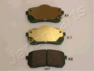 JAPANPARTS ppk07af -  Комплект тормозных колодок, дисковый тормоз