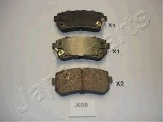 JAPANPARTS ppk09af -  Комплект тормозных колодок, дисковый тормоз