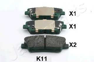JAPANPARTS ppk11af -  Комплект тормозных колодок, дисковый тормоз