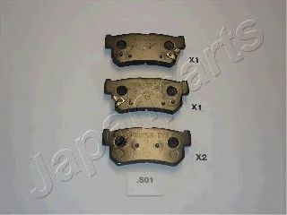 JAPANPARTS pps01af -  Комплект тормозных колодок, дисковый тормоз