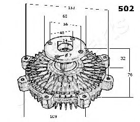 JAPANPARTS vc502 -  Сцепление, вентилятор радиатора