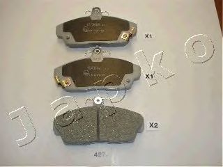 JAPKO 50427 -  Комплект тормозных колодок, дисковый тормоз