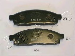 JAPKO 50504 -  Комплект тормозных колодок, дисковый тормоз