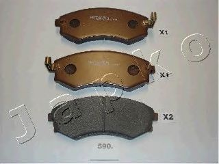 JAPKO 50590 -  Комплект тормозных колодок, дисковый тормоз