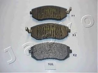 JAPKO 50706 -  Комплект тормозных колодок, дисковый тормоз