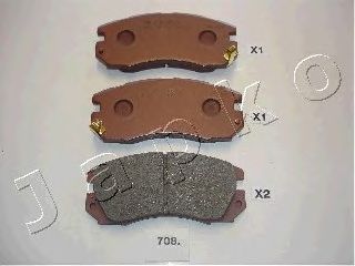 JAPKO 50708 -  Комплект тормозных колодок, дисковый тормоз