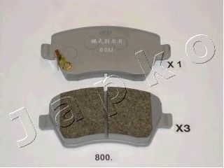 JAPKO 50800 -  Комплект тормозных колодок, дисковый тормоз