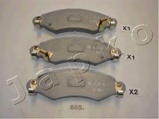 JAPKO 50885 -  Комплект тормозных колодок, дисковый тормоз
