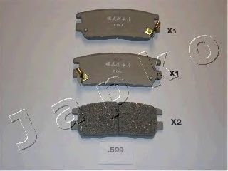 JAPKO 51599 -  Комплект тормозных колодок, дисковый тормоз