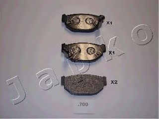 JAPKO 51700 -  Комплект тормозных колодок, дисковый тормоз