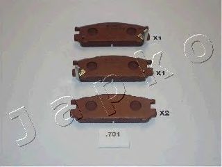 JAPKO 51701 -  Комплект тормозных колодок, дисковый тормоз