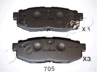 JAPKO 51705 -  Комплект тормозных колодок, дисковый тормоз