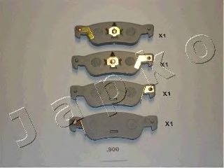 JAPKO 51900 -  Комплект тормозных колодок, дисковый тормоз
