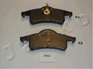JAPKO 51992 -  Комплект тормозных колодок, дисковый тормоз