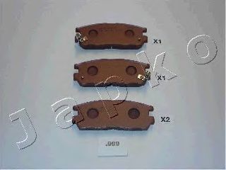 JAPKO 51999 -  Комплект тормозных колодок, дисковый тормоз