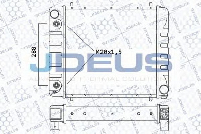 JDEUS 002m23 -  Радиатор, охлаждение двигателя