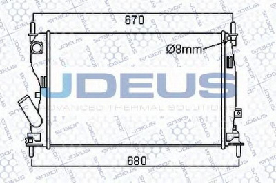 JDEUS 012m27 - Радиатор, охлаждение двигателя