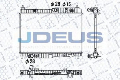 JDEUS 012m36 -  Радиатор, охлаждение двигателя