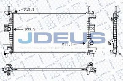 JDEUS 012m38 -  Радиатор, охлаждение двигателя