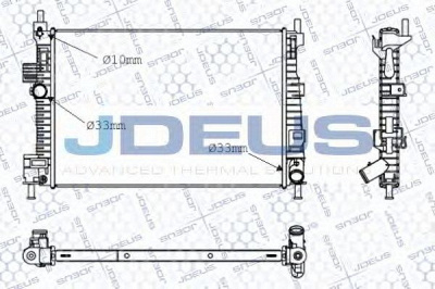 JDEUS 012m42 -  Радиатор, охлаждение двигателя