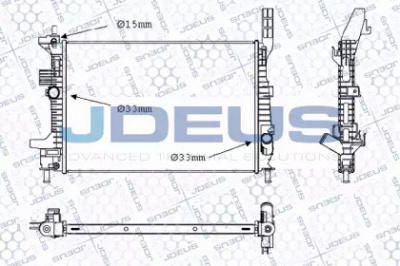 JDEUS 012m45 -  Радиатор, охлаждение двигателя
