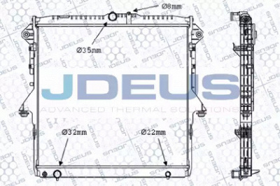 JDEUS 012m62 -  Радиатор, охлаждение двигателя