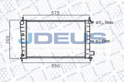 JDEUS 012m94 -  Радиатор, охлаждение двигателя