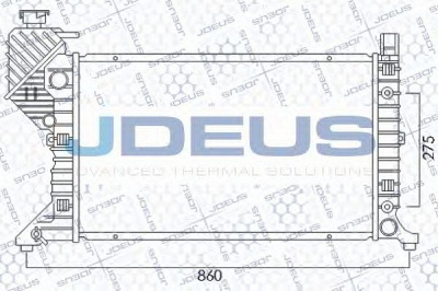 JDEUS 017m23 -  Радиатор, охлаждение двигателя