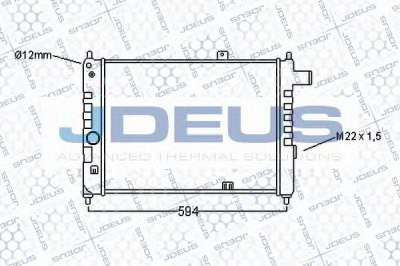 JDEUS 020m03 -  Радиатор, охлаждение двигателя