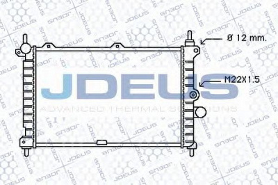 JDEUS 020m10 - Радиатор, охлаждение двигателя