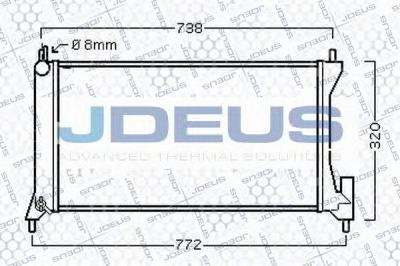 JDEUS 020m11 -  Радиатор, охлаждение двигателя