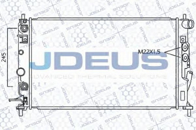 JDEUS 020m39 -  Радиатор, охлаждение двигателя