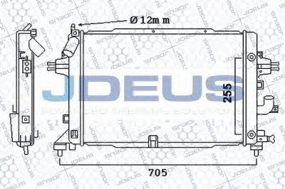 JDEUS 020m41 -  Радиатор, охлаждение двигателя