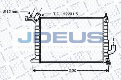 JDEUS 020m50 -  Радиатор, охлаждение двигателя