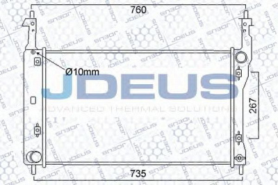 JDEUS 020m69 -  Радиатор, охлаждение двигателя