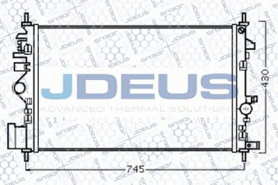 JDEUS 020m70 -  Радиатор, охлаждение двигателя