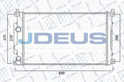 JDEUS 023m25 -  Радиатор, охлаждение двигателя