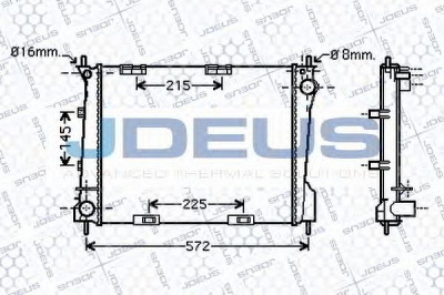 JDEUS 023m80 - Радиатор, охлаждение двигателя
